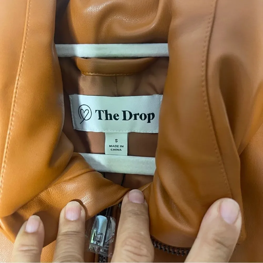 The Drop The Drop Women's Priscilla Vegan Leather Puffer NWT